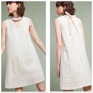 Anthropologie Cutout Linen Swing Dress